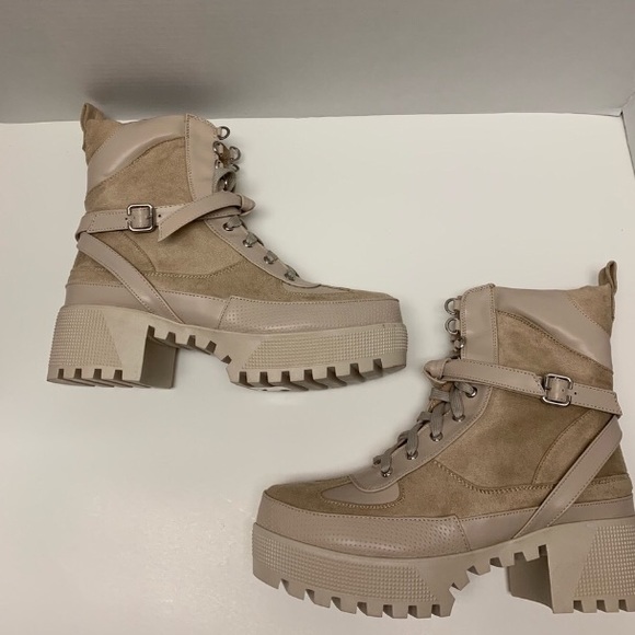 karmel beige biker boots